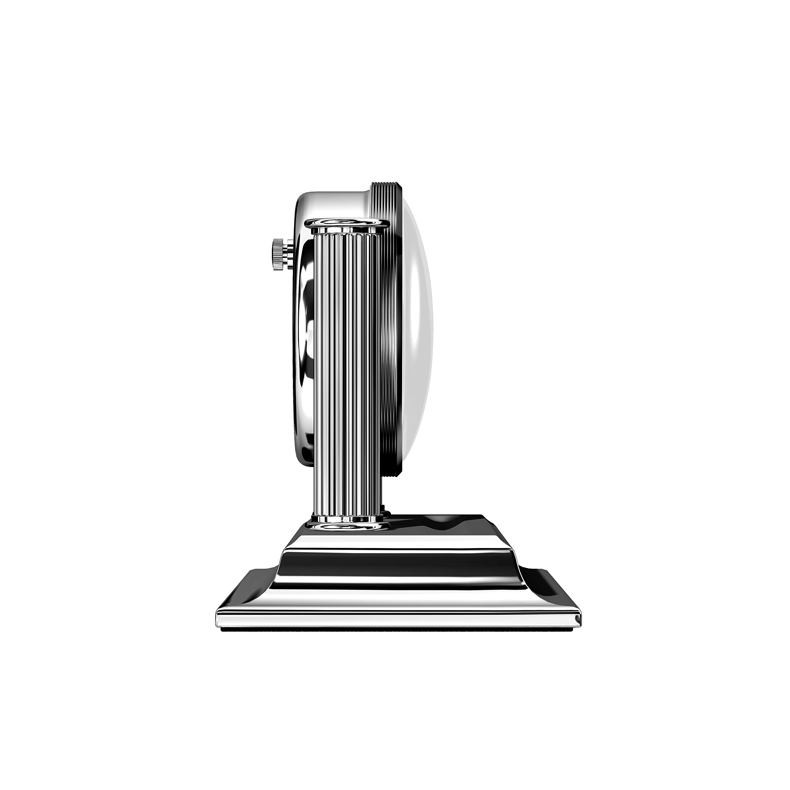 Elegant M662 Desk Clock with Pen Holder - Shiny Chrome Trim for Office, Study & Home Decor | Perfect Gift for Professionals & Students