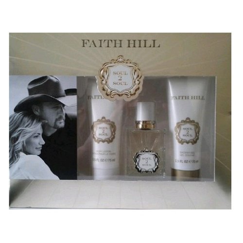 Faith Hill Soul 2 Soul Perfume Gift Set for Women - 3 Piece Eau de Parfum Collection (Perfume + Body Lotion + Shower Gel) - Romantic Date Night & Special Occasion Fragrance Gift