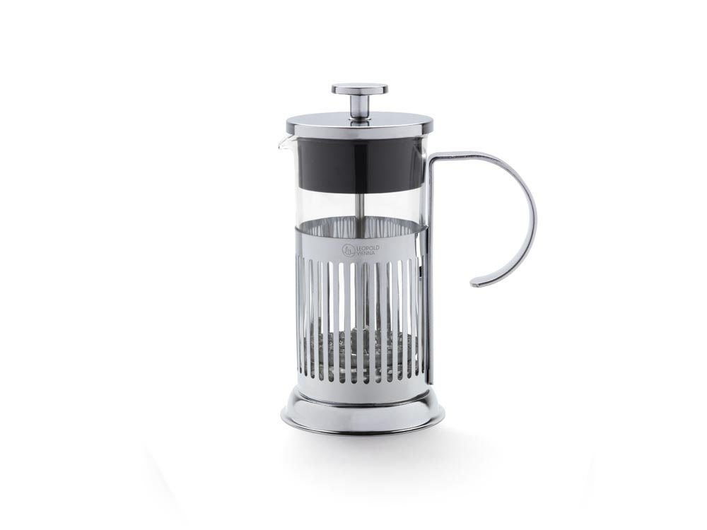 Stainless Steel Coffee Maker - 350ml Capacity, Chrome & Silver Finish - Perfect for Home, Office, and Camping Use