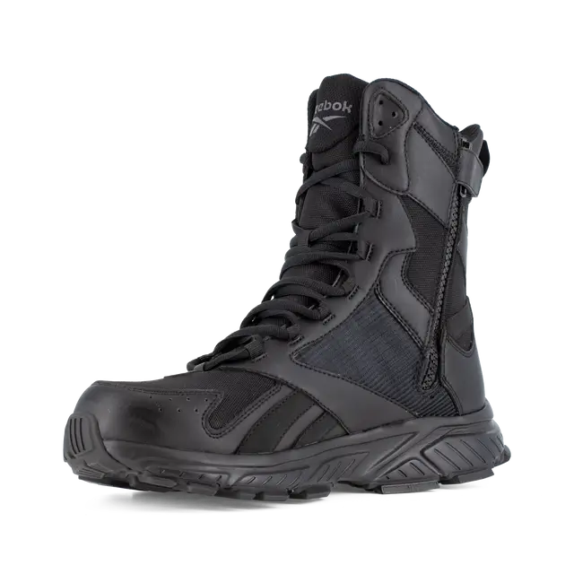 Hyperium 8 Inch Soft Toe Tactical Boots for Men - Lightweight Trail Running Shoes, Hiking & Outdoor Work Boots - Black (Perfect for Military, Police, and Outdoor Adventures)