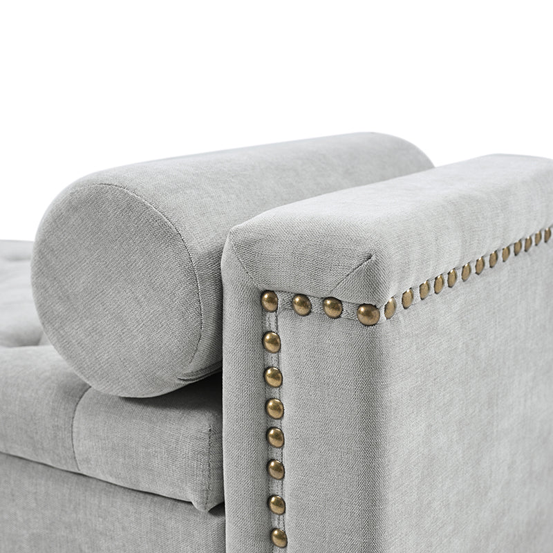 Rosana Storage Bench with Waterproof Fabric - Stylish Entryway Seating & Shoe Storage Organizer - Perfect for Living Room, Bedroom, or Mudroom Organization