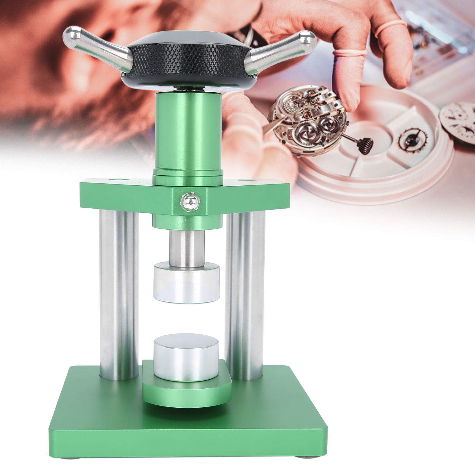 Professional Watch Crystal Press Tool Kit - Watch Back Case Cover Opener & Remover with Spiral Capping Machine | Precision Watch Repair Tool for Watchmakers | Perfect for Watch Battery Replacement & Maintenance