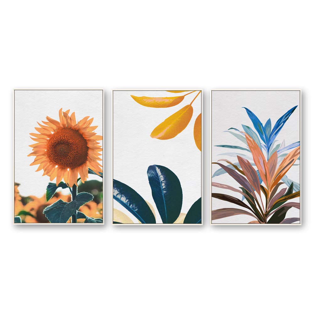 IDEA4WALL Framed Canvas Wall Art Set - 3 Panels 24