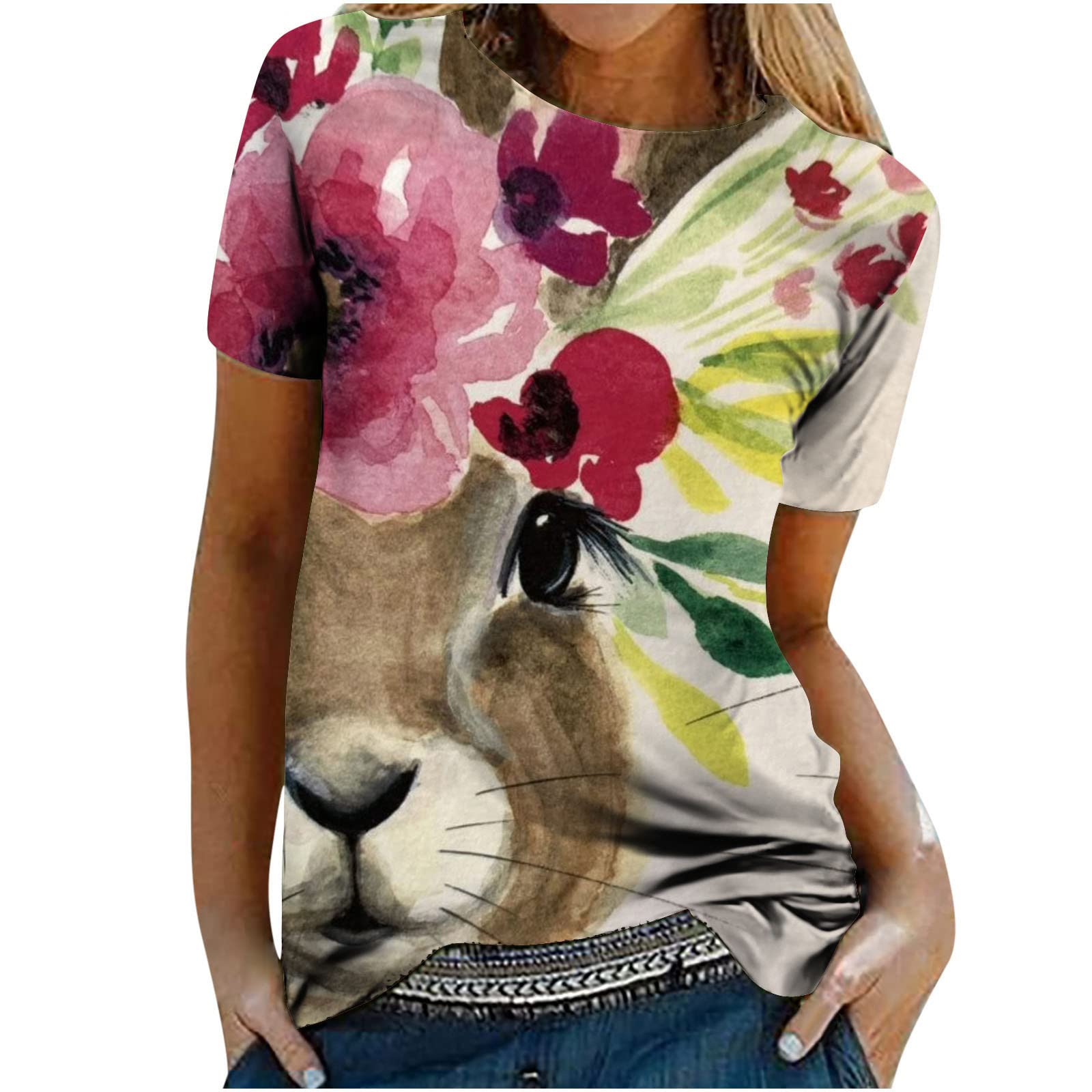 Women's Casual Loose Fit Blouses - Funny Printed Hawaiian Shirts & Trendy Tops for Summer | Most Wished For Choice 1926 | Perfect for Beach Vacations, Parties & Everyday Wear