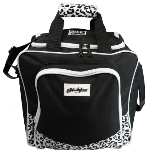 KR Strikeforce Krest Single White Leopard Bowling Ball Tote Bag - Durable Bowling Accessory for League Play & Practice | Perfect for Bowling Enthusiasts & Tournament Players