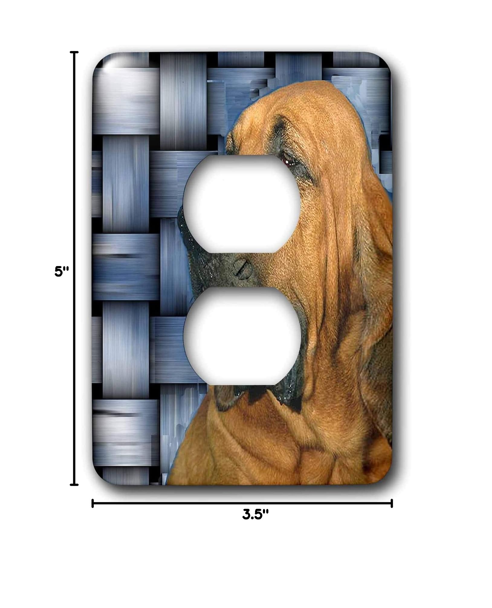 3D Bloodhound 2 Outlet Cover - Decorative Electrical Plug Cover for Home Safety - Perfect for Dog Lovers, Pet Owners & Hunting Enthusiasts - Use in Living Rooms, Bedrooms & Nurseries