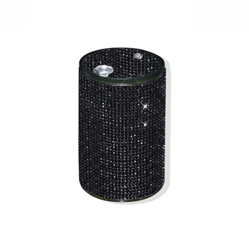 Diamond Car Ashtray with Lid - Bling Cigarette Holder for Car, Home & Office | Hot-Drilling Ash Tray Accessory - Perfect Gift for Women (Car Decor, Smoking Accessories, Luxury Car Organizer)