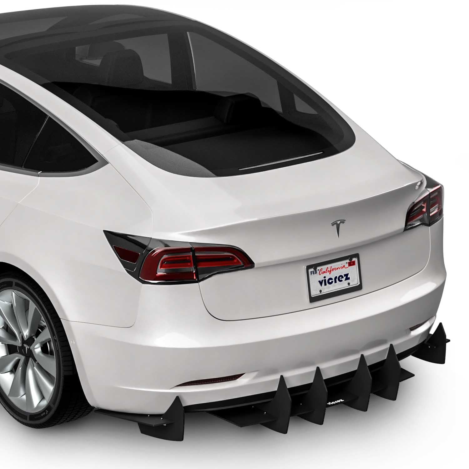 Vicrez Centa VR2 Rear Diffuser vz102381 for Tesla Model 3 2017-2025 - Carbon Fiber Rear Bumper Upgrade for Enhanced Aerodynamics & Sporty Look - Perfect for Car Enthusiasts & Performance Modifications