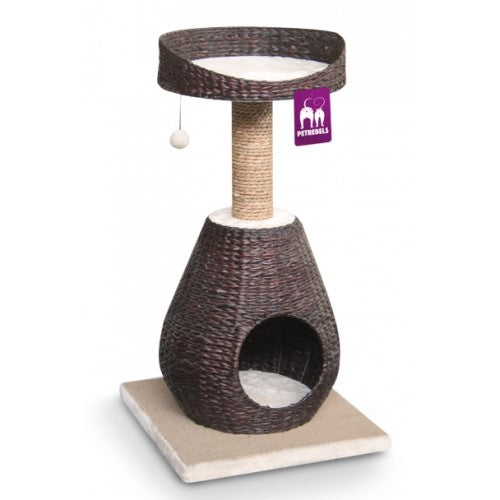 Petrebels Natural Eco-Friendly Cat Trees & Scratching Posts - Durable Caribbean Beach 89 Design for Indoor Cats | Perfect for Small Spaces & Cat Lovers