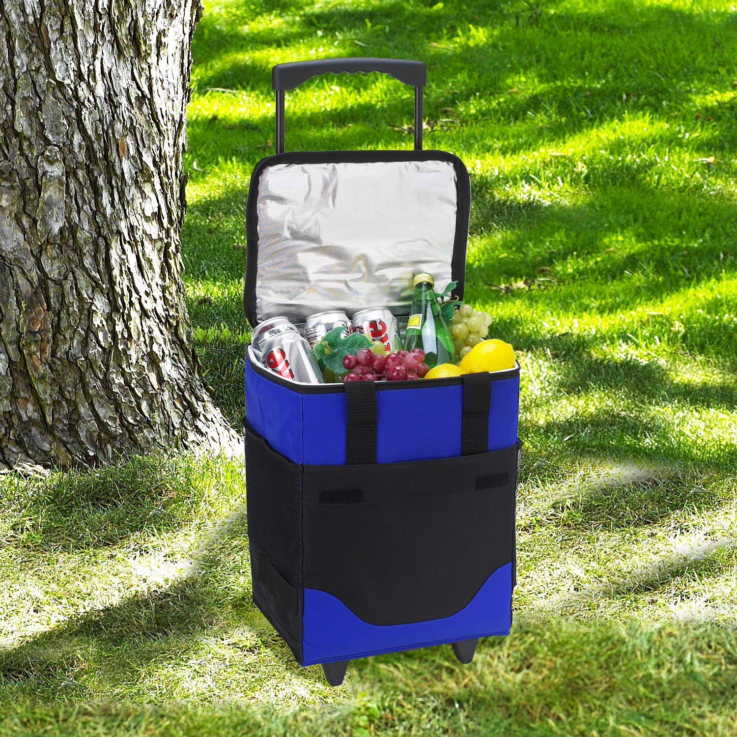32 Can Insulated Picnic Cooler Bag - Large Capacity Soft-Sided Cooler for Outdoor, Camping, Beach & Tailgating - Keeps Drinks & Food Cold for Hours