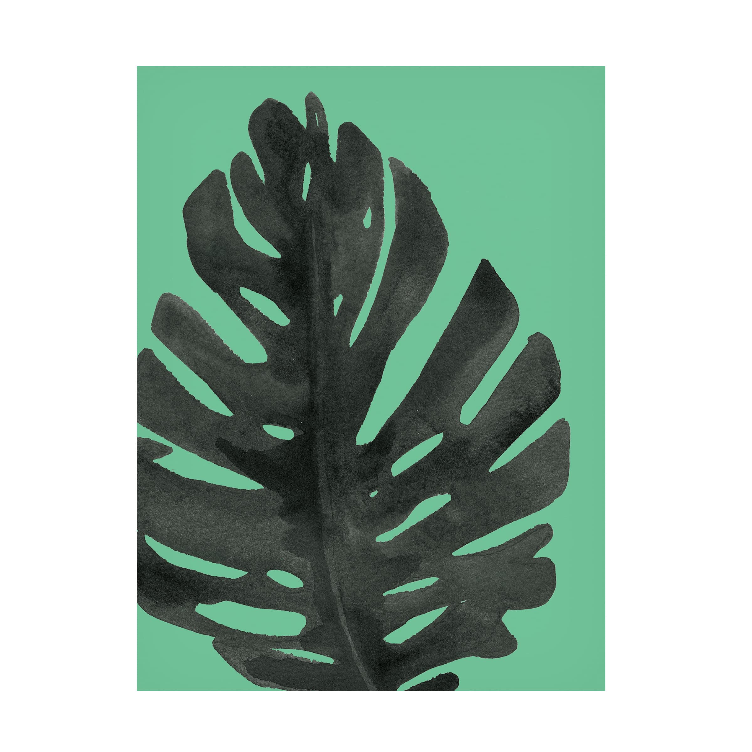 Trademark Fine Art 'Tropical Palm I Green' Canvas Wall Art Print by Wild Apple - Vibrant Beach Decor for Living Room, Bedroom & Office