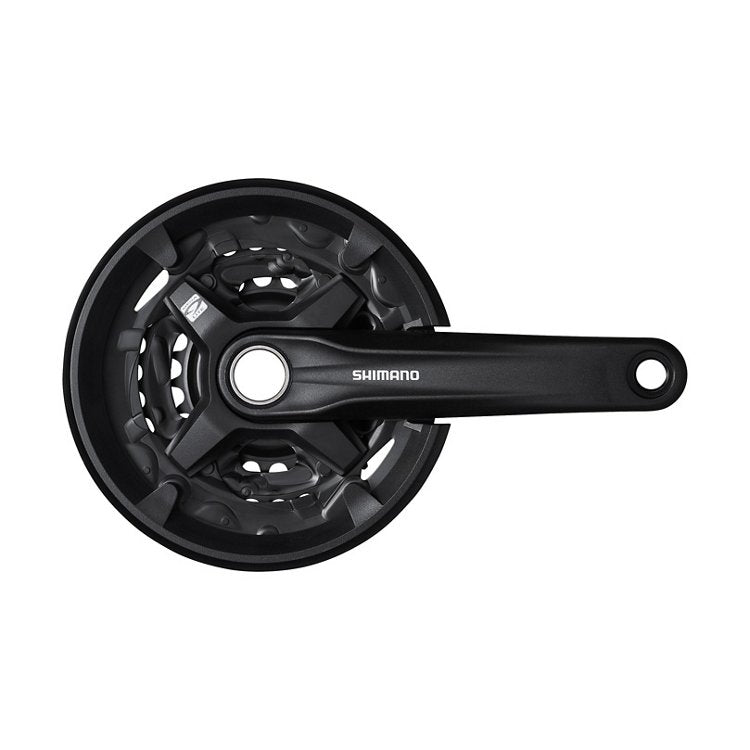 Shimano Alivio MT210 3-Speed Bike Crankset - Durable Mountain Biking Crankset for Smooth Gear Shifting | Perfect for Trail Riding & Commuting