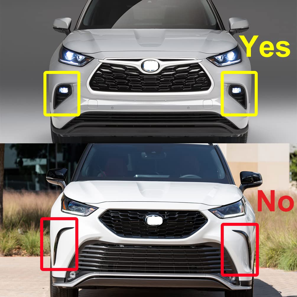 2020-2023 Toyota Highlander LED DRL Daytime Running Lights - 12V Yellow Turn Signal Fog Lamp Replacement (Excludes XSE Model) | Upgrade Your Car's Style & Safety for Daily Driving & Night Visibility