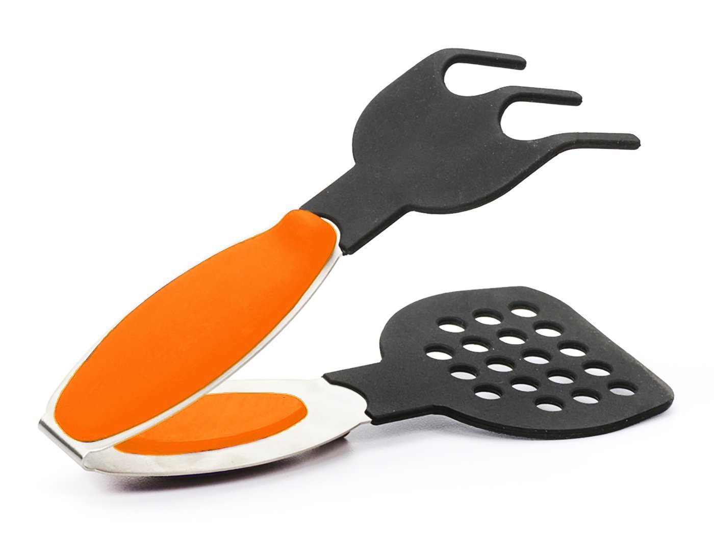 Non-Slip Silicone Waffle Tongs for Baking - Heat Resistant Kitchen Utensil Set (Orange) - Perfect for Waffles, Pancakes, Eggs & BBQ Cooking