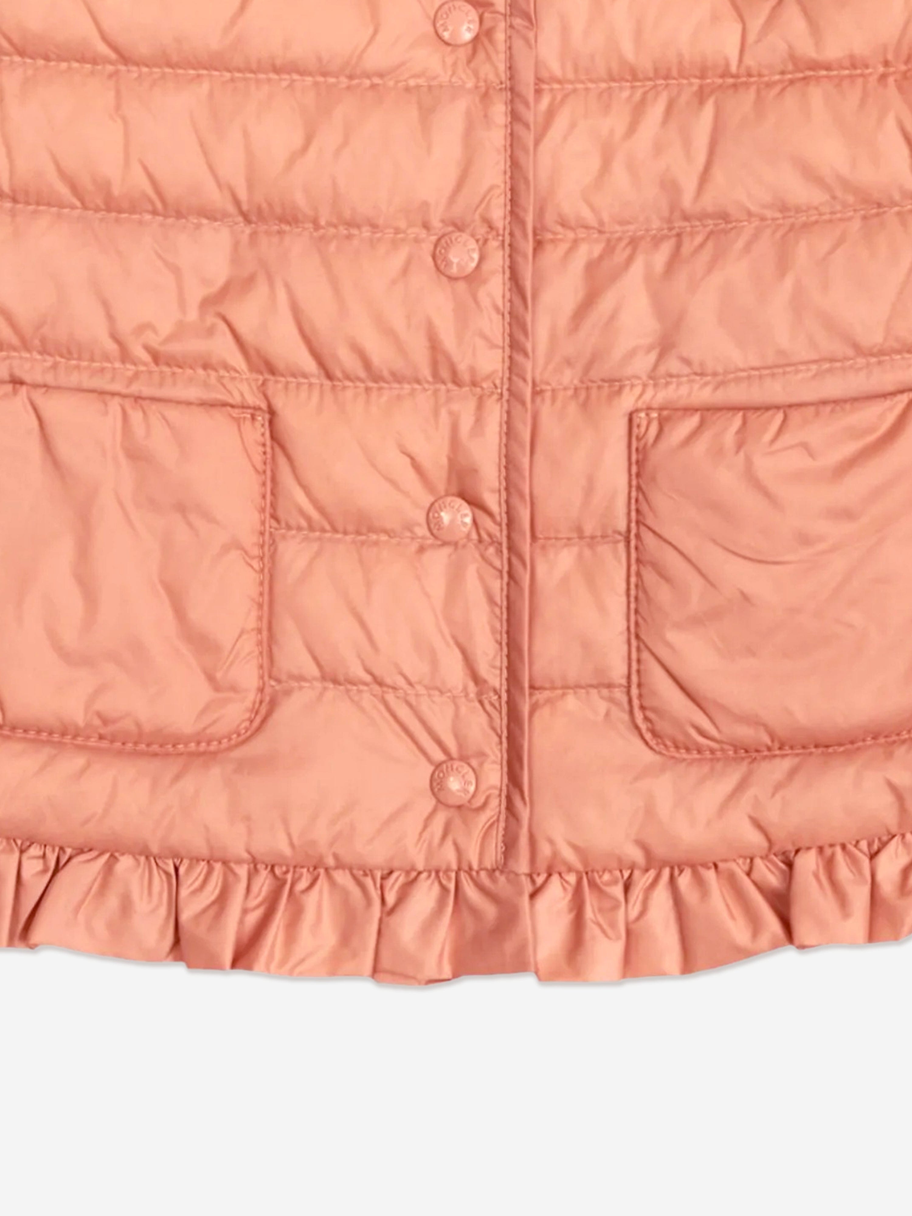 Pink Baby Girls Down Padded Portia Vest - Warm Winter Puffer Gilet for Toddler Outdoor Play & School Wear
