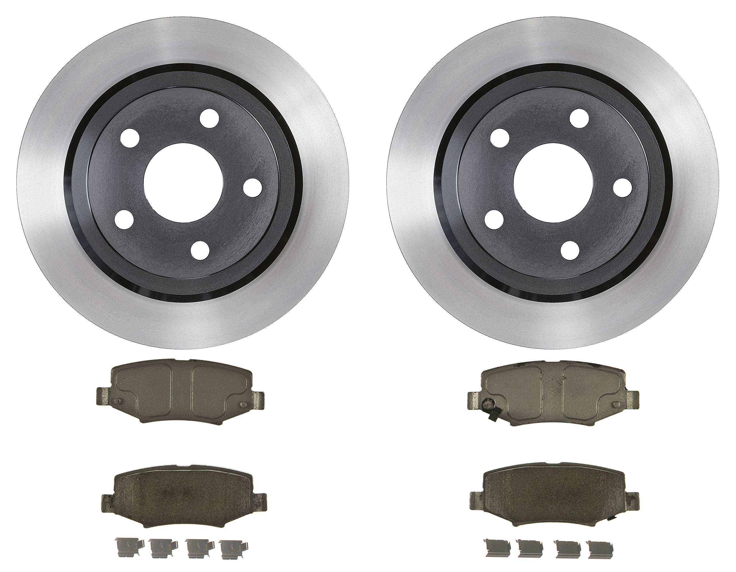 Wagner TQ QC1274VK Rear Brake Pad & Rotor Kit with Hardware - Compatible with 2016 Jeep Wrangler & Other Models | Perfect for Off-Roading, Daily Commuting & Vehicle Maintenance