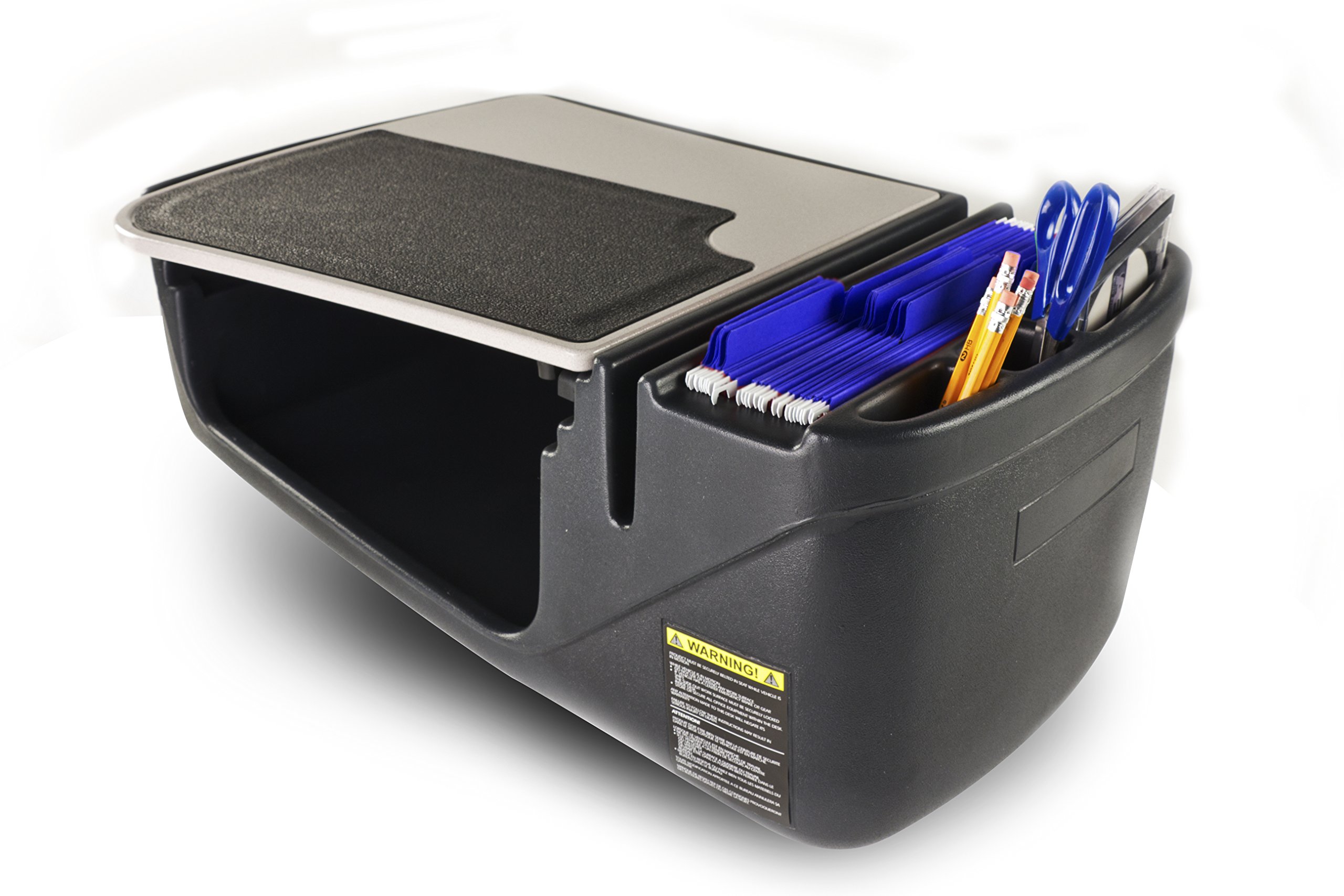 AutoExec AUE10005 Efficiency GripMaster Car Desk - Grey Finish, Portable Laptop Workstation for Cars, No Inverter Needed - Perfect for Remote Work, Business Travel & Road Trips