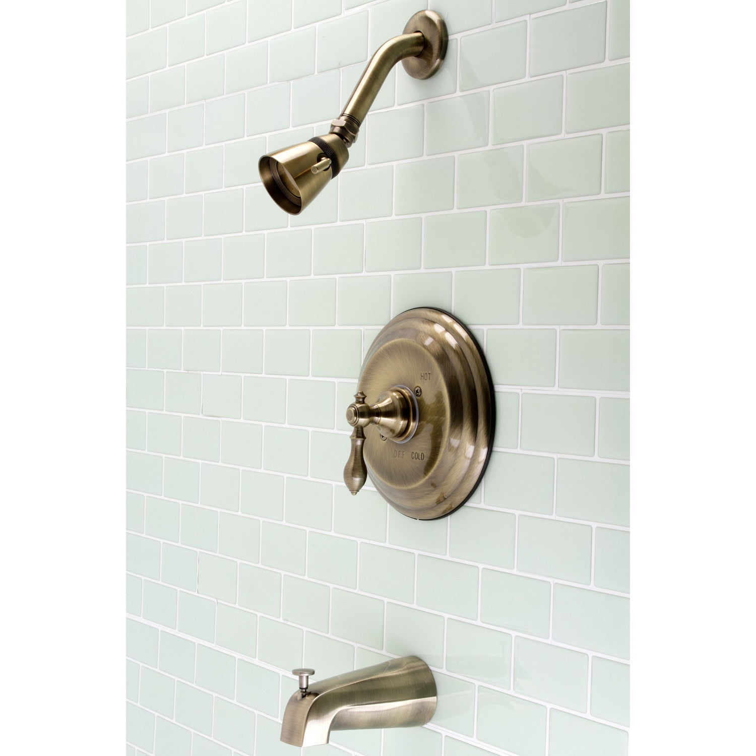 American Classic KB3633ACL Single Handle Pressure Balanced Tub and Shower Faucet in Antique Brass - Perfect for Bathroom Renovation and Modern Home Decor