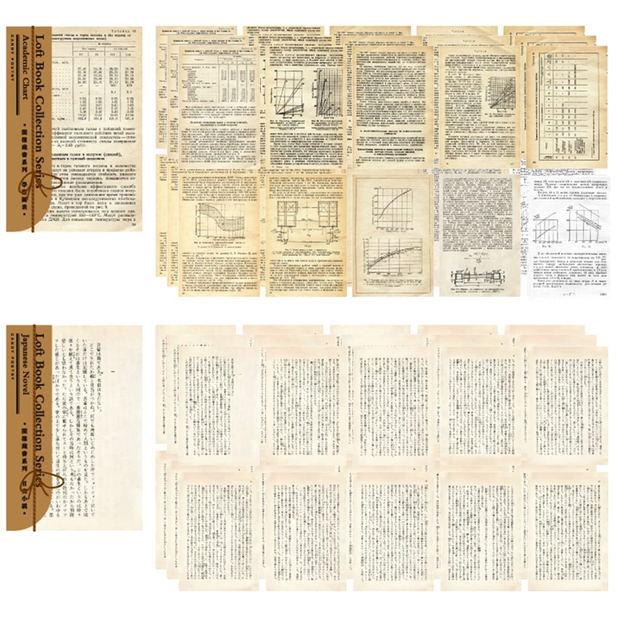 120 Pcs Vintage Scrapbook Paper Set - Aged Retro Decoupage Paper for Junk Journal, Bullet Journal, Diary & Art Projects - Japanese Style Gift Wrap & Craft Supplies for Scrapbooking, Collage & DIY Decor