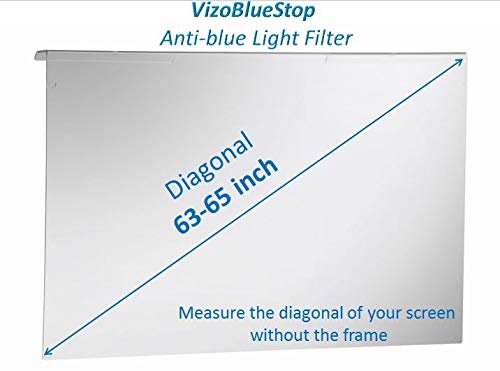 63-65 Inch Anti-Blue Light TV Screen Protector Panel - Blocks Harmful Blue Light 380-495nm - Fits LCD, LED, 4K OLED & QLED HDTV Displays (57.3