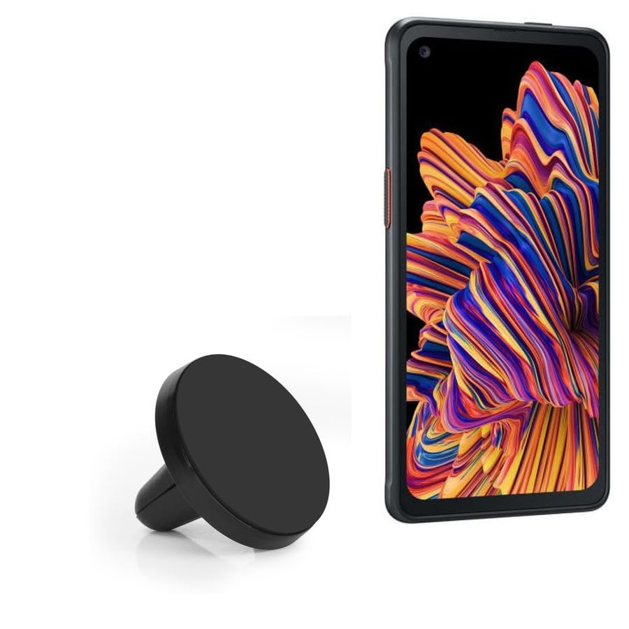 BoxWave Minimus MagnetoMount - Magnetic Car Phone Holder Compatible with Samsung Galaxy XCover Pro | Secure Hands-Free Mount for Driving, Commuting & Navigation