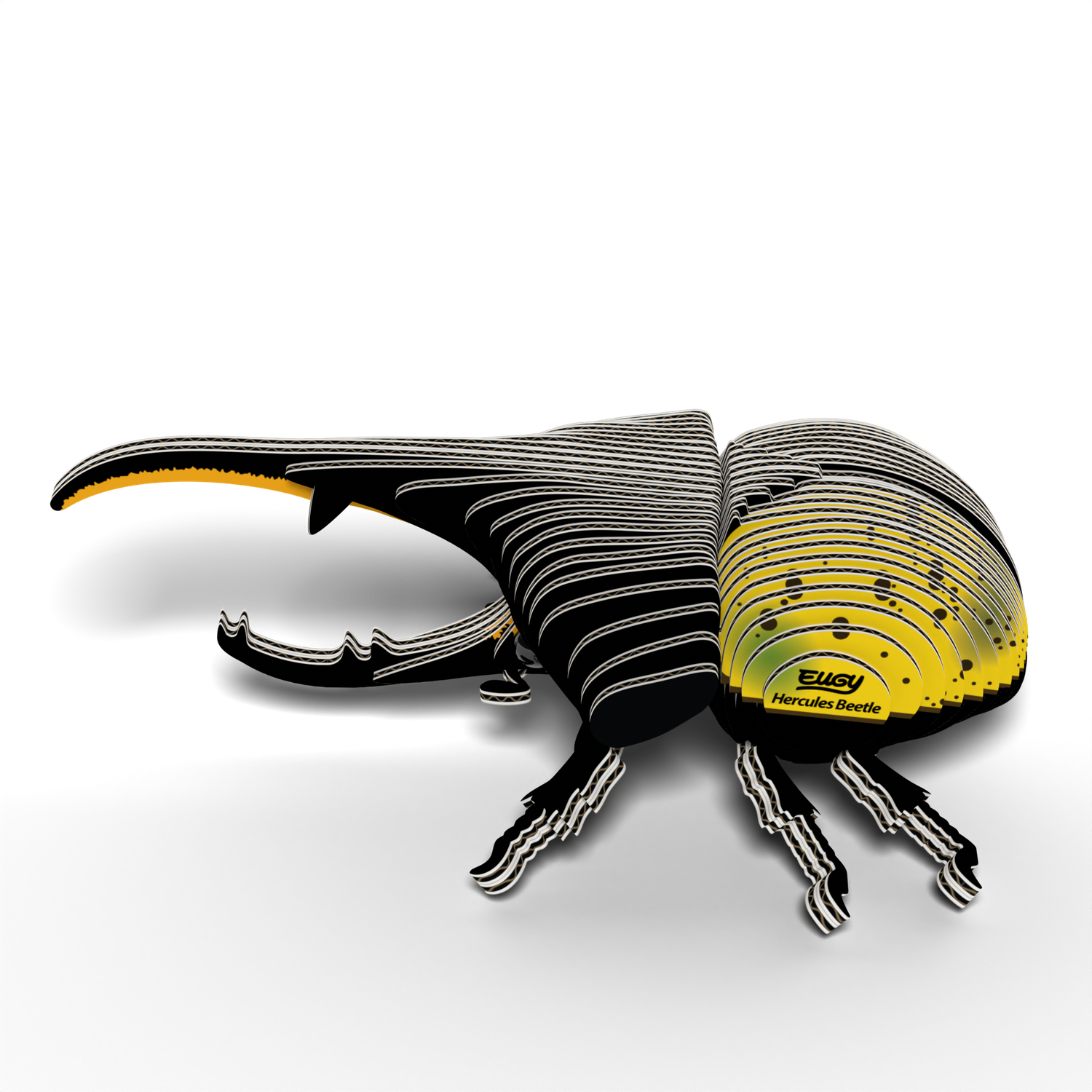 Eugy 3D Cardboard Model Kit - Hercules Beetle DIY Puzzle for Kids & Adults | STEM Educational Toy | Home Decor & Gift Idea for Insect Lovers