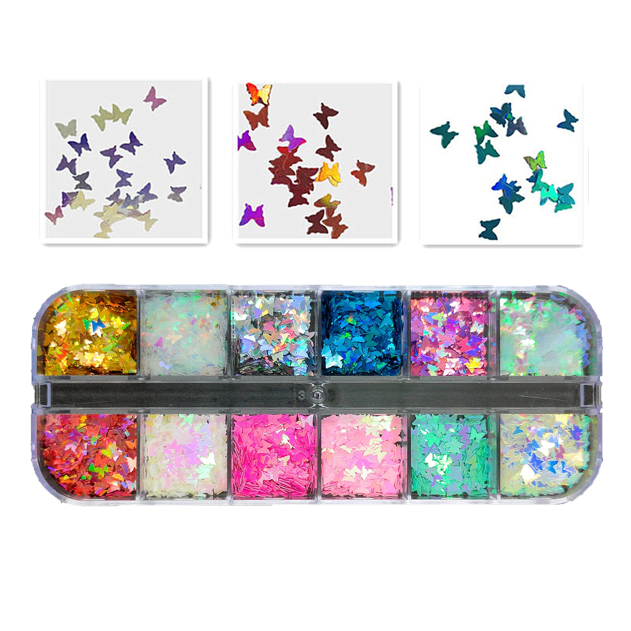 Butterfly Sequin Nail Art Decorations - DIY Manicure Accessories for Nail Art Design, Salon & Home Use (#3 - Butterfly Shape Sequins) | Perfect for Parties, Weddings & Special Occasions