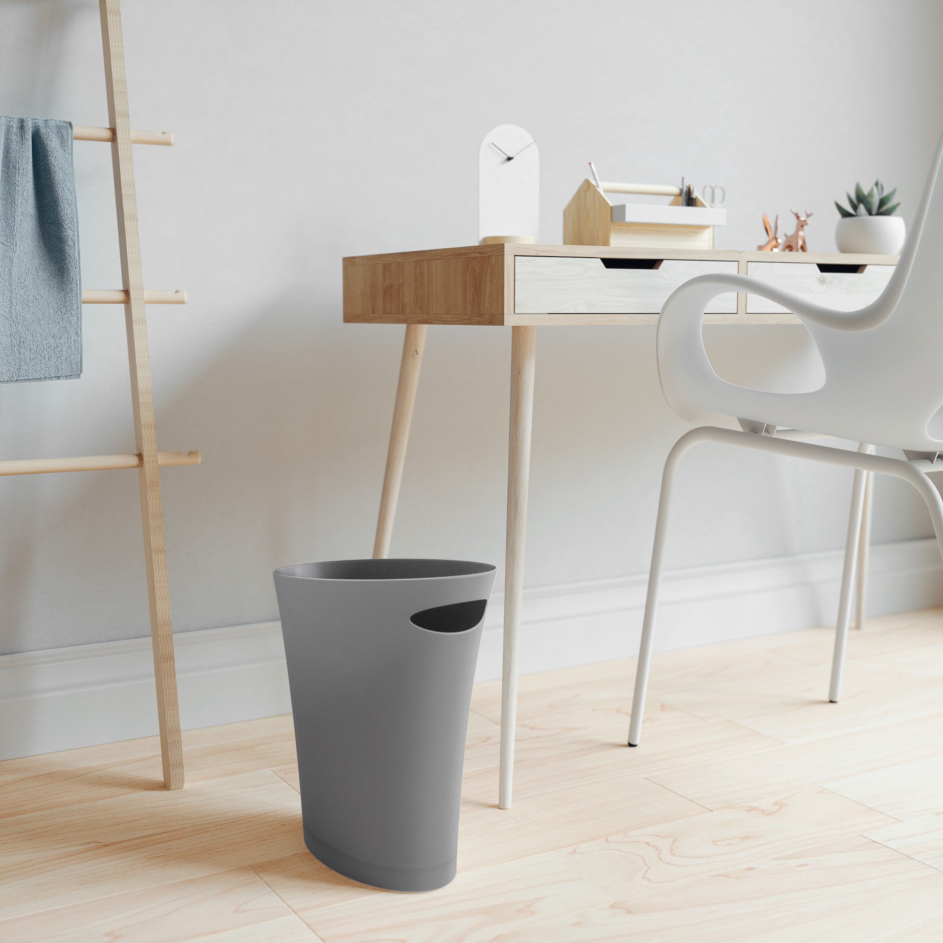 Slim Trash Can - Small Space Garbage Bin for Bathroom, Kitchen, Office & Dorm - Odor Control & Space Saving Waste Basket
