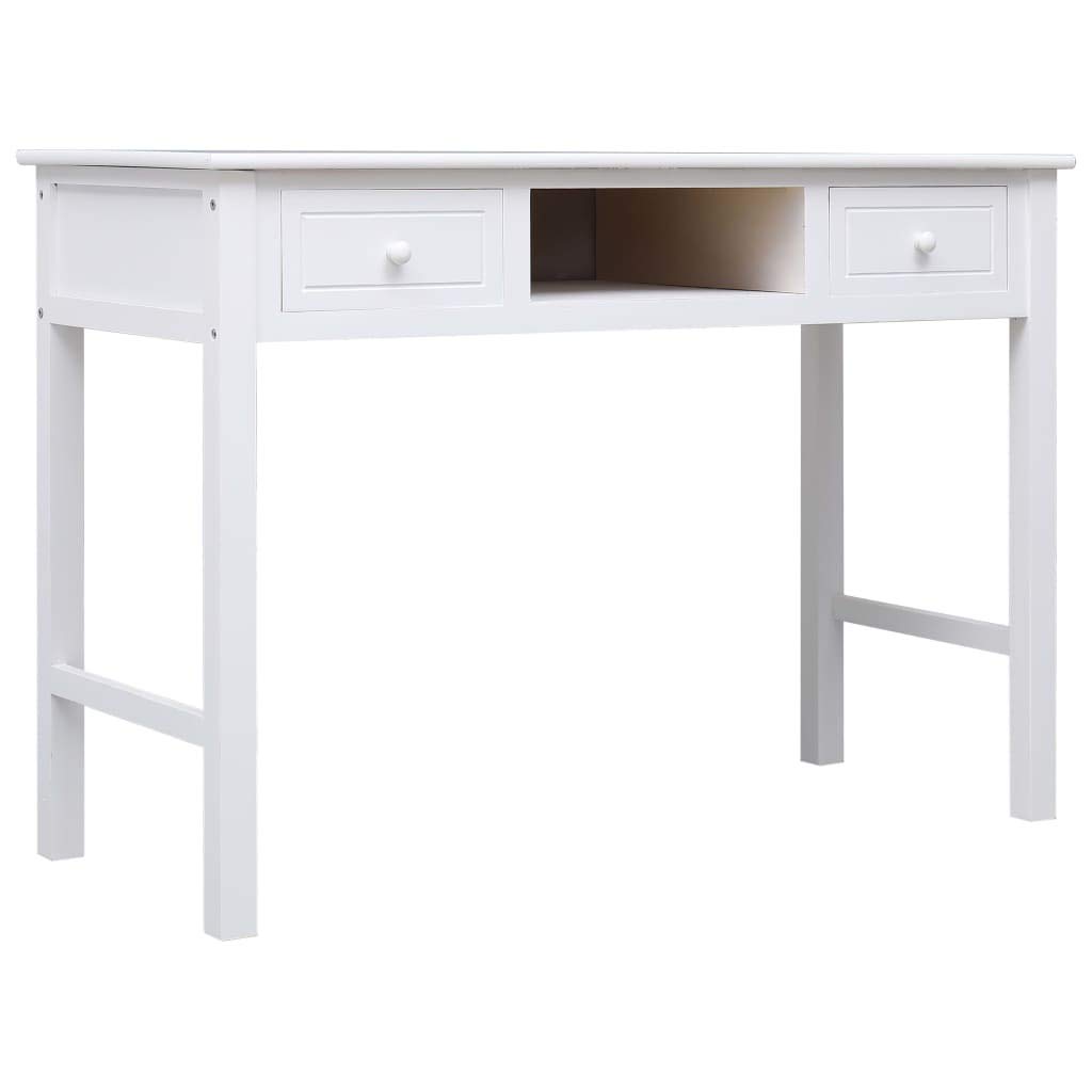 FAMIROSA White Wood Writing Desk 43.3