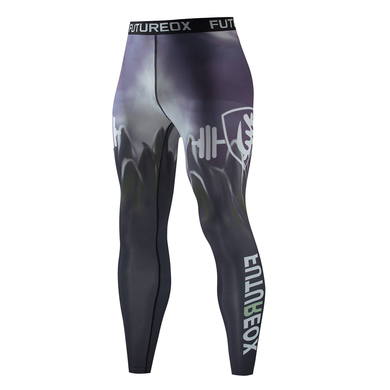 Fossean Men's Compression Leggings - Cool Dry Sport Pants for Running & Training