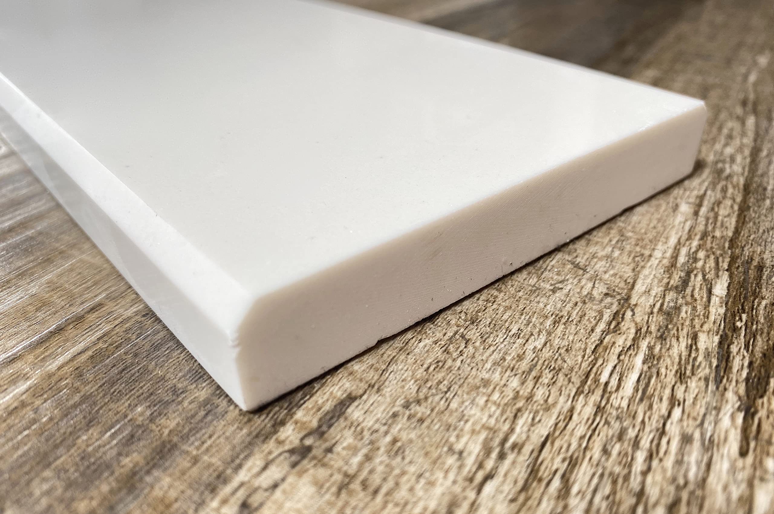 Polished White Engineered Marble Threshold Saddle - 5