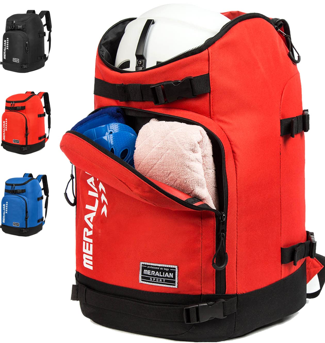 **Meralian 50L Waterproof Ski Boot Backpack - Durable Travel Bag for Snowboard Boots, Helmet, Goggles & Outerwear | Perfect for Ski Trips & Winter Sports Gear Storage**