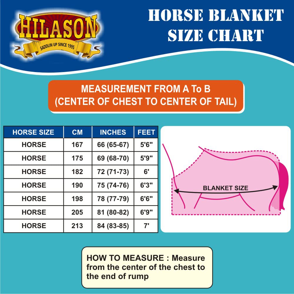 HILASON 1200D Waterproof Winter Horse Blanket with Neck Cover & Belly Wrap - Heavy Duty Turnout Blanket for Cold Weather - 84 Inch Size - Ideal for Pasture, Stable & Riding in Rain & Snow