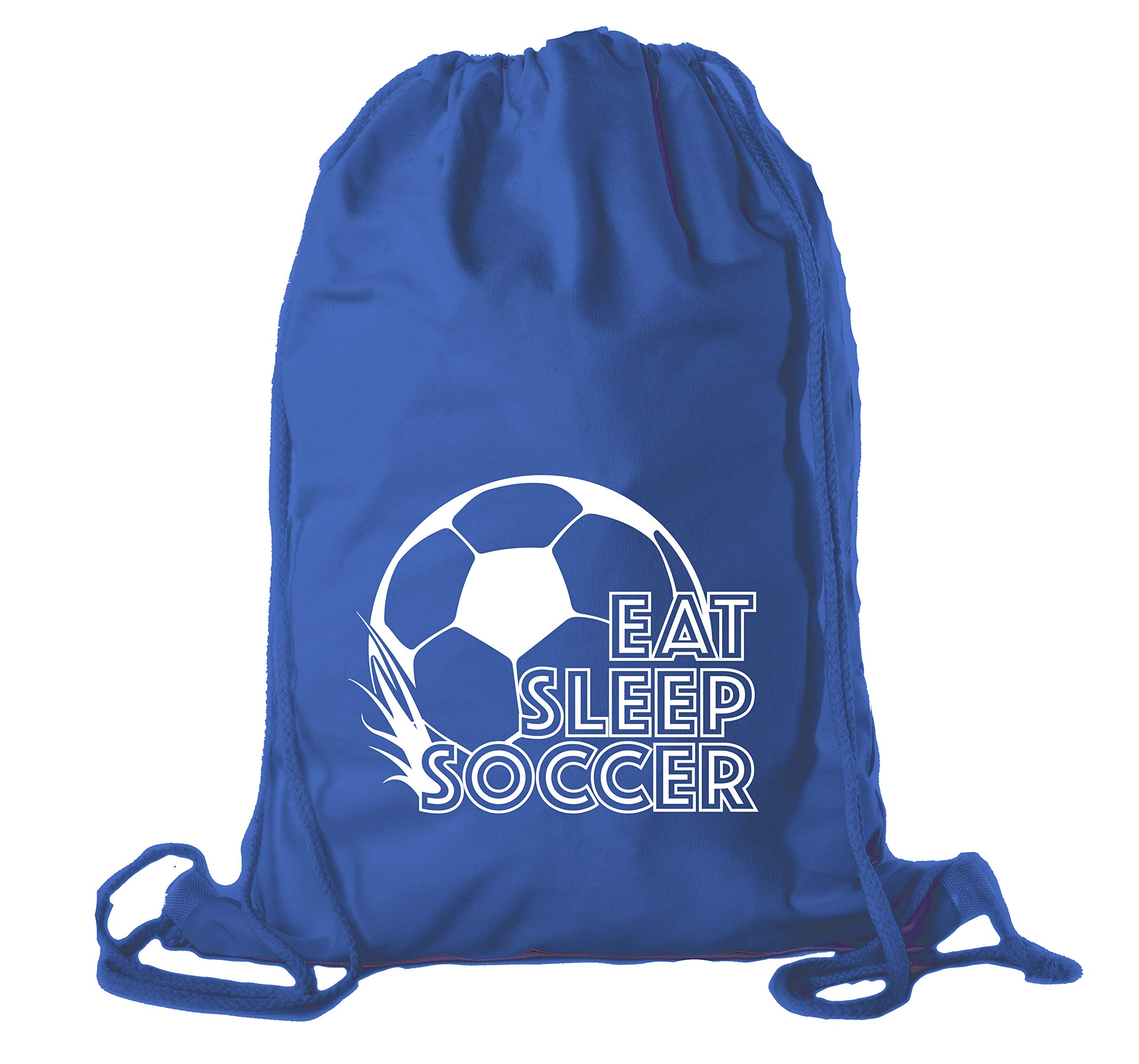 **Lightweight Cotton Soccer Drawstring Backpack - Durable Cinch Sack for Sports, School & Travel - Perfect for Soccer Players, Students & Gym Enthusiasts**