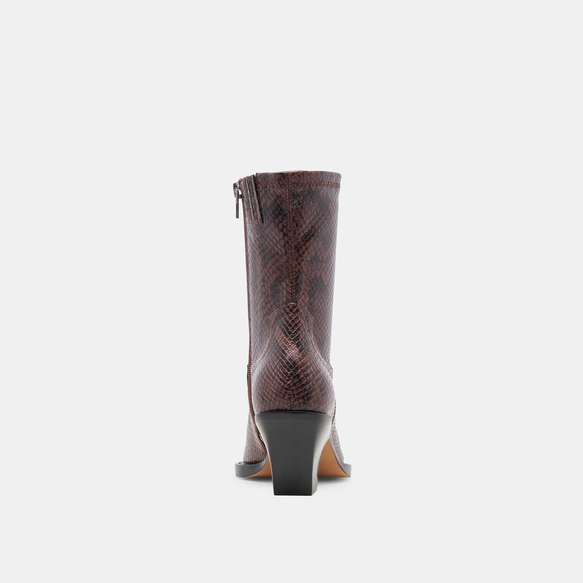 RUTGER Wide Calf Boots for Women - Java Embossed Leather Ankle Boots with Comfortable Fit | Perfect for Fall, Winter & Casual Outfits