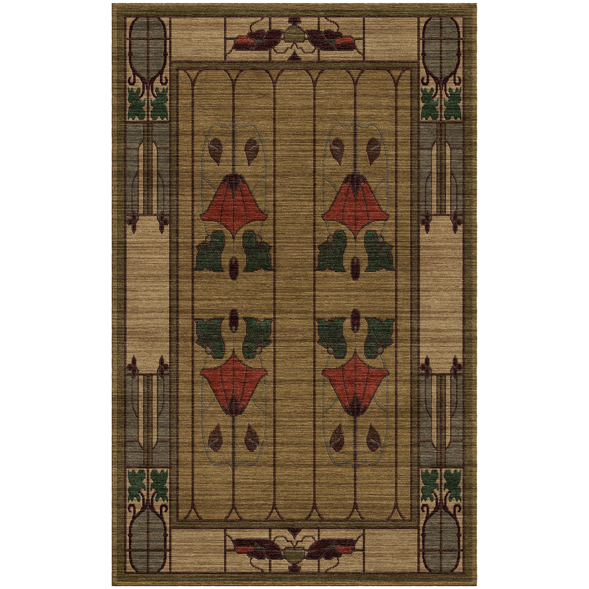 Premium Garden Window Rug with Moss Design - Non-Slip Indoor/Outdoor Mat for Patio, Balcony, and Entryway Decor