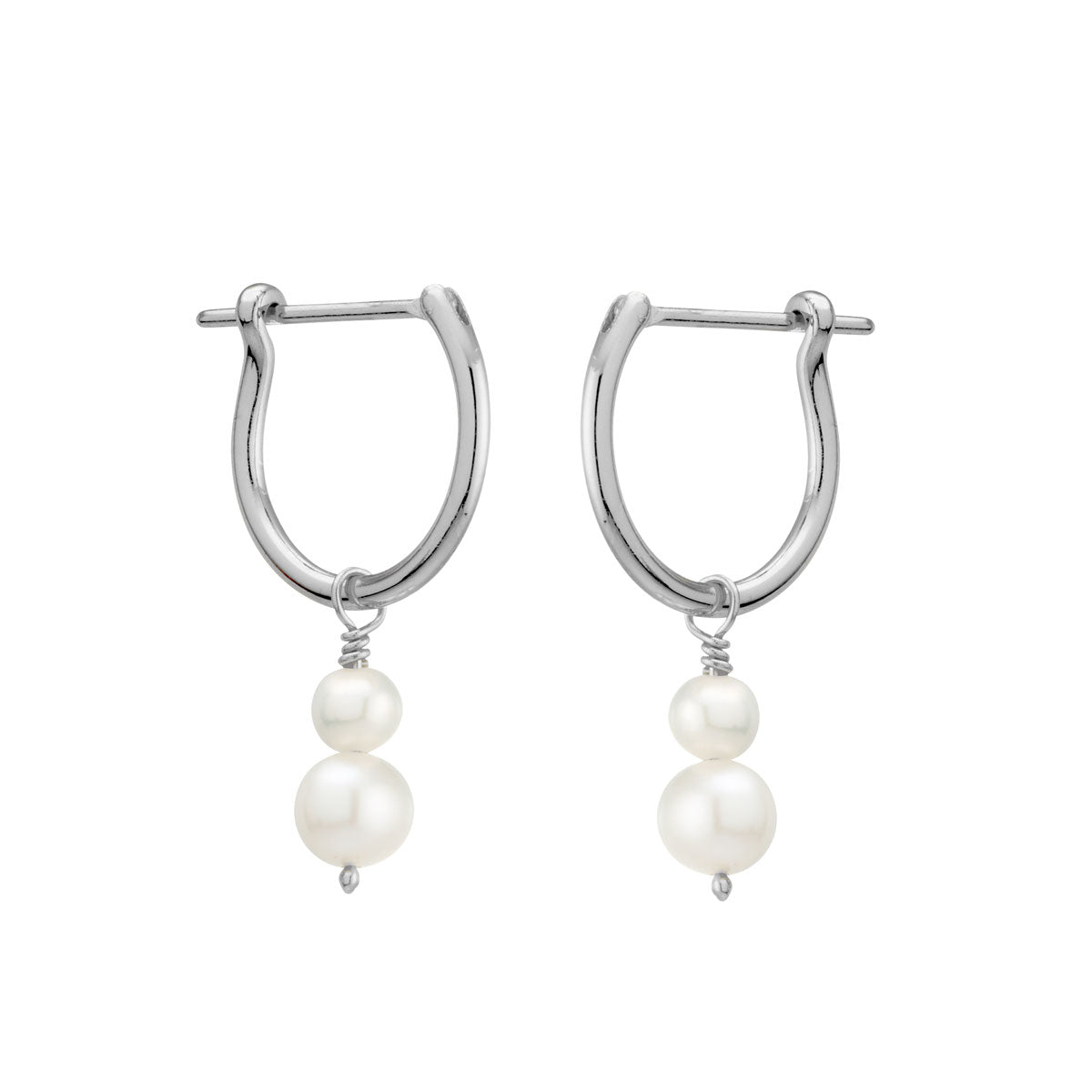 Unity Pearl Hoops - Elegant Pearl Earrings for Women, 925 Sterling Silver Hoop Earrings, Hypoallergenic & Tarnish Resistant | Perfect for Weddings, Parties & Everyday Wear