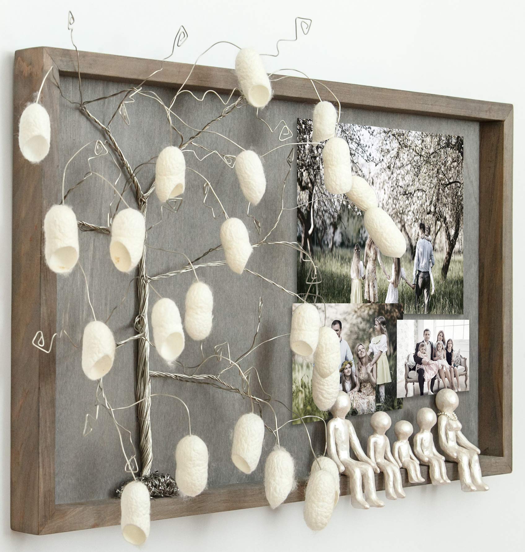 4th & 12th Anniversary Silk Gift Set for Couples - Personalized Wedding Family Tree Keepsake for Her, Him, In-Laws & Grandmother - Romantic 'I Love You More' Willow Design - Perfect for Anniversaries, Valentine's Day & Special Occasions