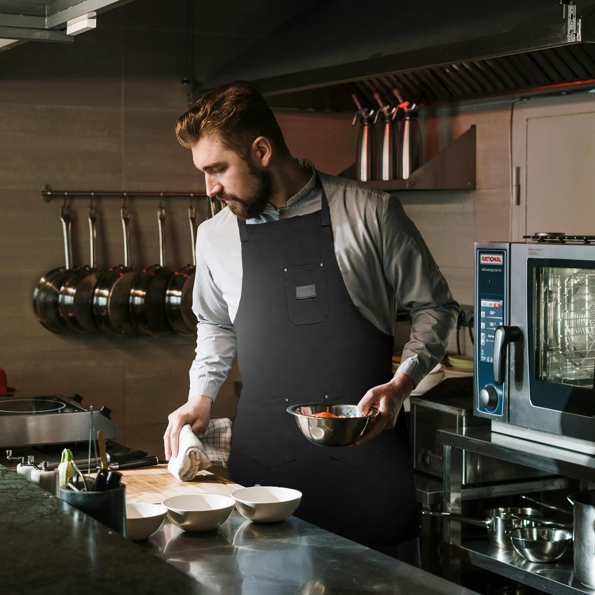 Premium Cotton Canvas Chef Apron for Cooking, Baking & Grilling - Durable & Adjustable Kitchen Apron for Professional Chefs & Home Cooks (Perfect for Restaurants, BBQ Parties & Culinary Classes)