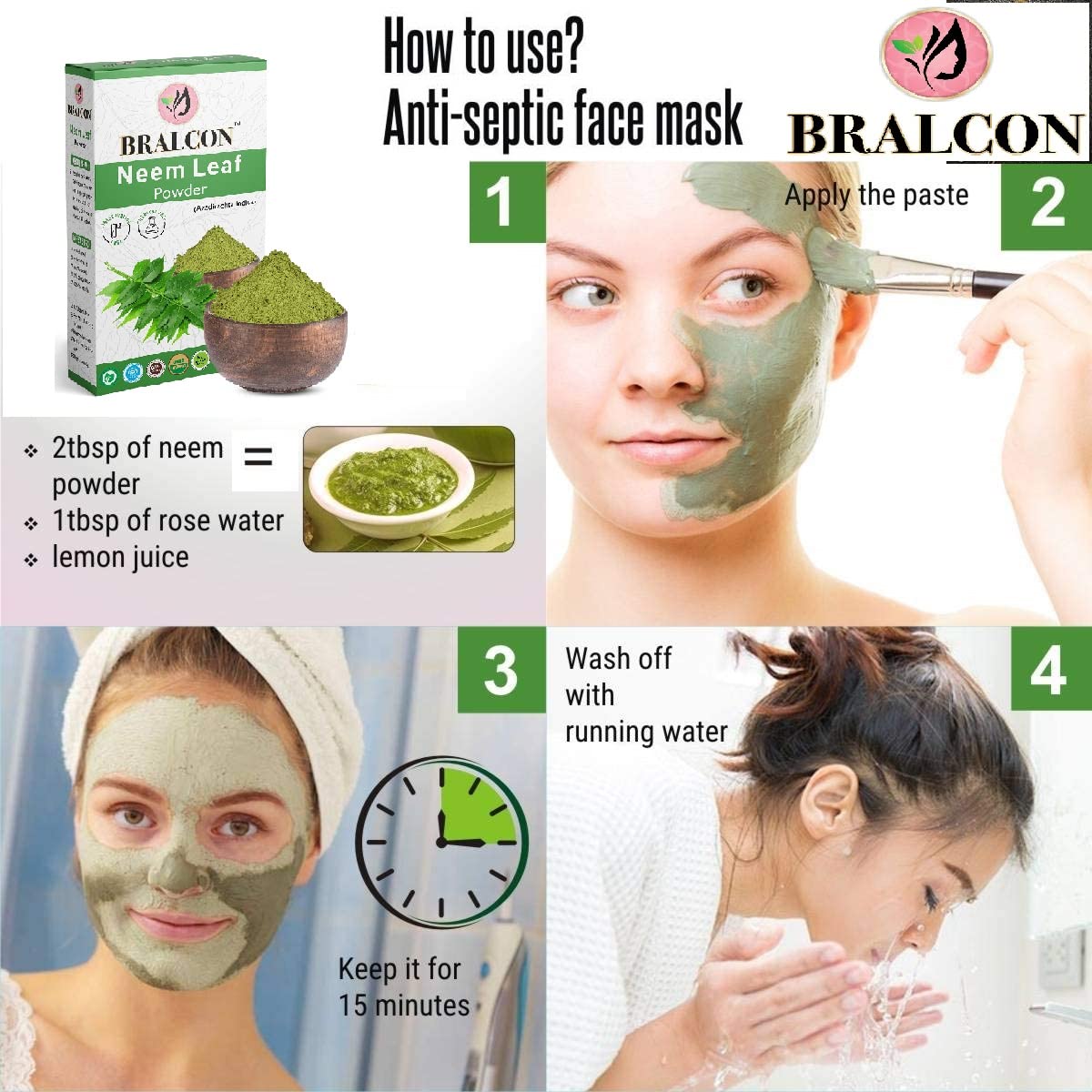Organic Amla, Tulsi & Neem Leaf Powder Combo - 300g (100g x 3 Pack) | Natural Hair Growth & Skin Care Treatment | Ayurvedic Face Pack & Hair Mask Powder for Glowing Skin & Stronger Hair | Perfect for DIY Beauty Routines & Holistic Wellness