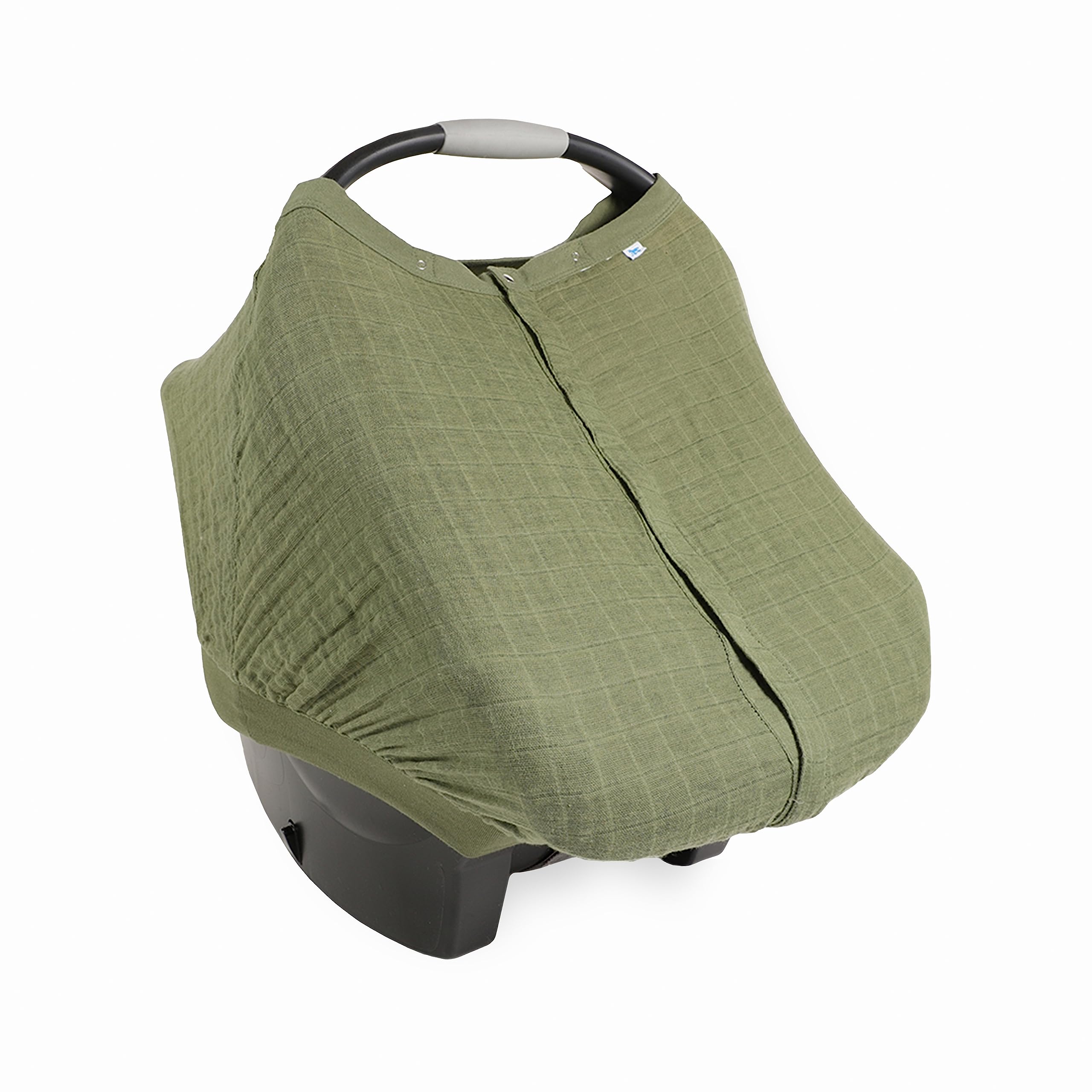 Little Unicorn Breathable Baby Car Seat Canopy with Magnetic Closure - Universal Fit for Infant Carriers - Sun Protection & Privacy Cover for Newborns (Fern) | Perfect for Strollers, Shopping & Travel