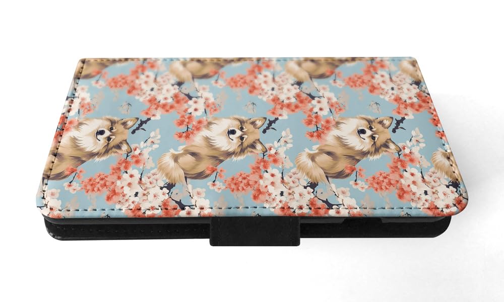 Swedish Vallhund Puppy Dog Pattern Faux Leather Flip Wallet Phone Case for Apple iPhone 13 - Cute Canine Design for Everyday Use & Gift Giving