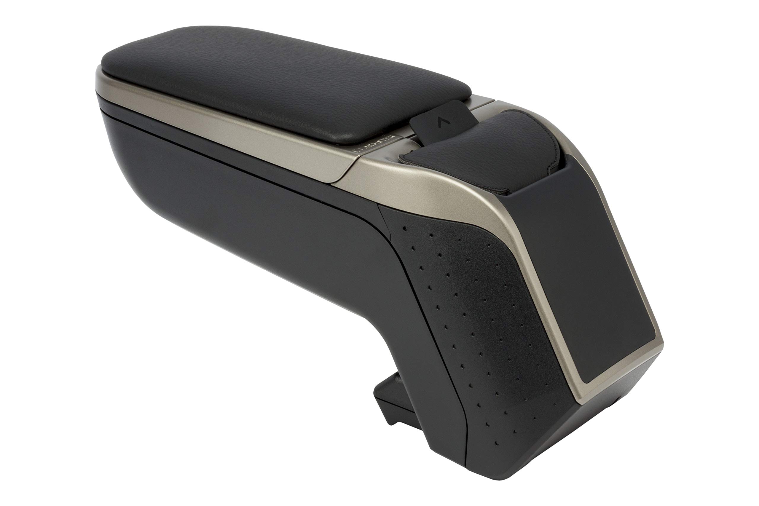 Armster 2 Black/Grey Car Seat Armrest with Storage Compartment & Foldable Design - Perfect for SEAT Arona (2018-2023) Models | Ideal for Long Drives & Road Trips