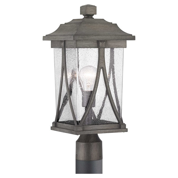 Abbott Single Light Outdoor Post Lantern - Weatherproof Exterior Lighting for Porch, Garden, and Pathway - Perfect for Home and Commercial Use