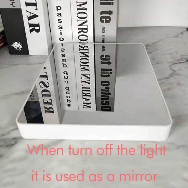 Multifunctional Magic Mirror Lamp with Photo Frame & Dustbin - Perfect for Home, Office, and Care Environment Organization