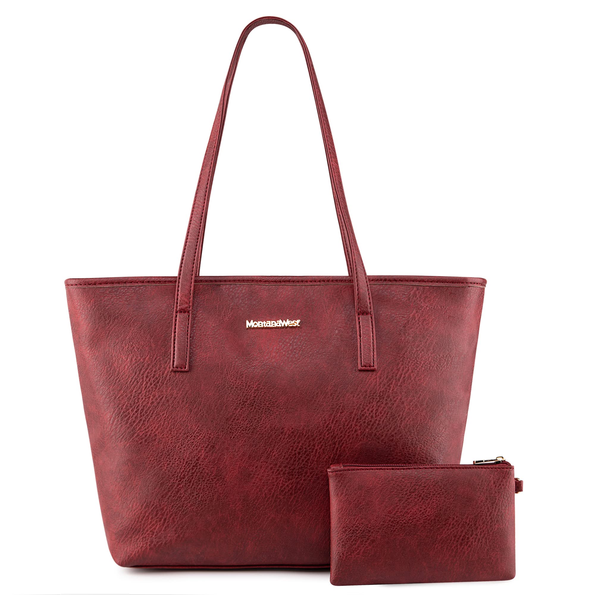 Montana West Vegan Leather Tote Bags for Women - Stylish Top Handle Shoulder Purses & Handbags | Perfect for Work, Travel & Everyday Use
