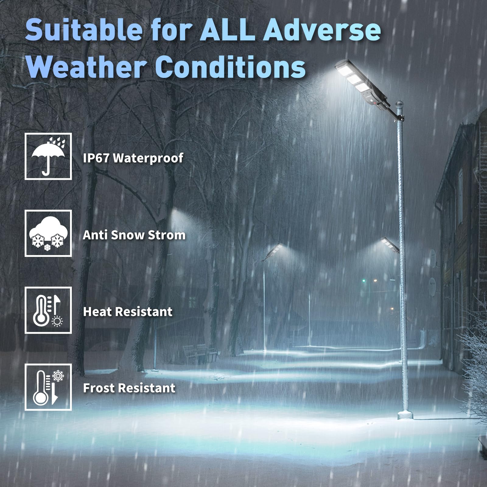 Upgraded Solar Street Lights Outdoor - 18000LM 6500K Dusk to Dawn IP67 Waterproof Solar Parking Lot Lights with Motion Sensor & Remote Control - Commercial & Yard Use (2 Pack) - Perfect for Driveways, Pathways, and Security Lighting