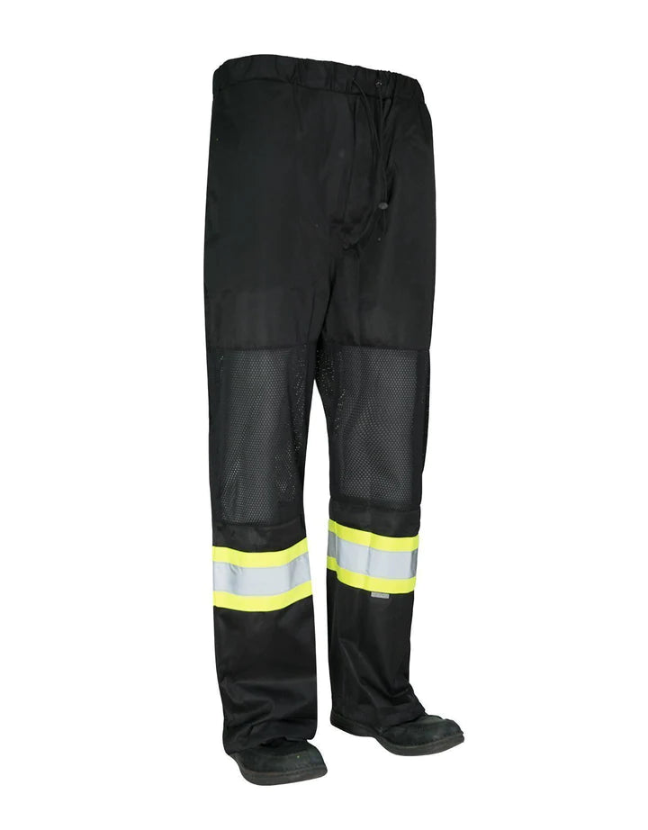 Forcefield Hi-Vis Reflective Safety Pants - ANSI Certified HVTPM Mesh Work Pants for Construction, Road Workers & Night Cycling | High Visibility Traffic Safety Gear