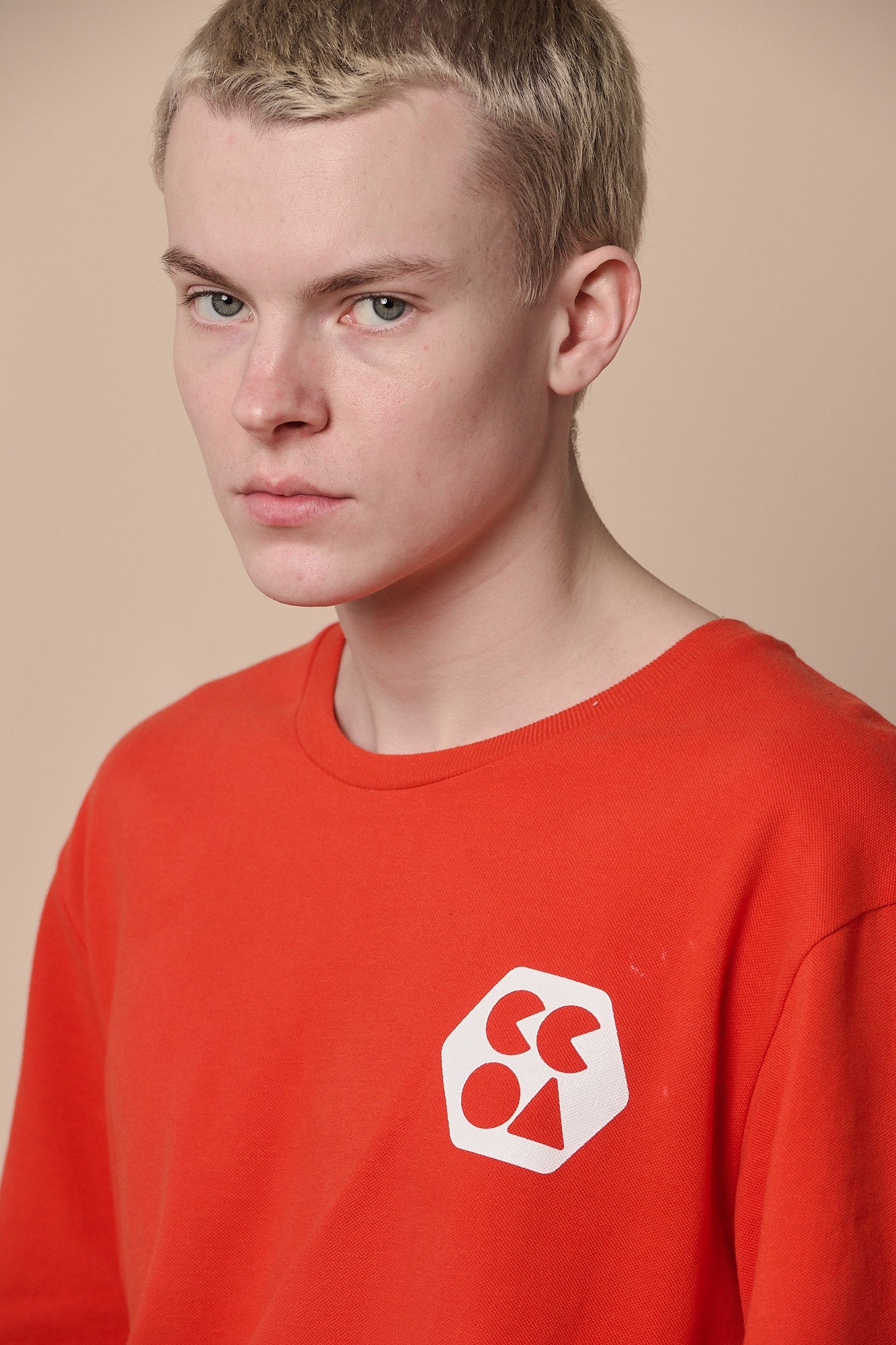 Eco-Friendly Men's Breathable Cotton T-Shirt - Plastic-Free, Flame Red | Perfect for Gym, Running & Casual Wear