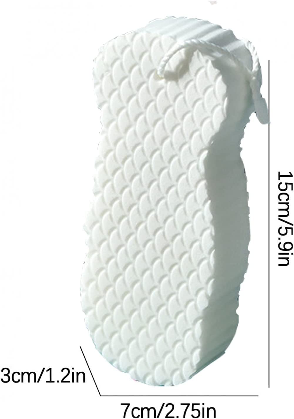 EQUVIA Ultra Soft 3D Exfoliating Bath Sponge for Adults, Kids & Pregnant Women - Reusable Body Scrubber & Shower Loofah - Gentle Skin Cleansing for Sensitive Skin - Pack of 1 - Perfect for Daily Shower, Spa & Baby Bath Time